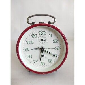 Reloj Despertador Mecánico De Mesa Jerger Hecho En Alemania Vintage RO9JO UR1